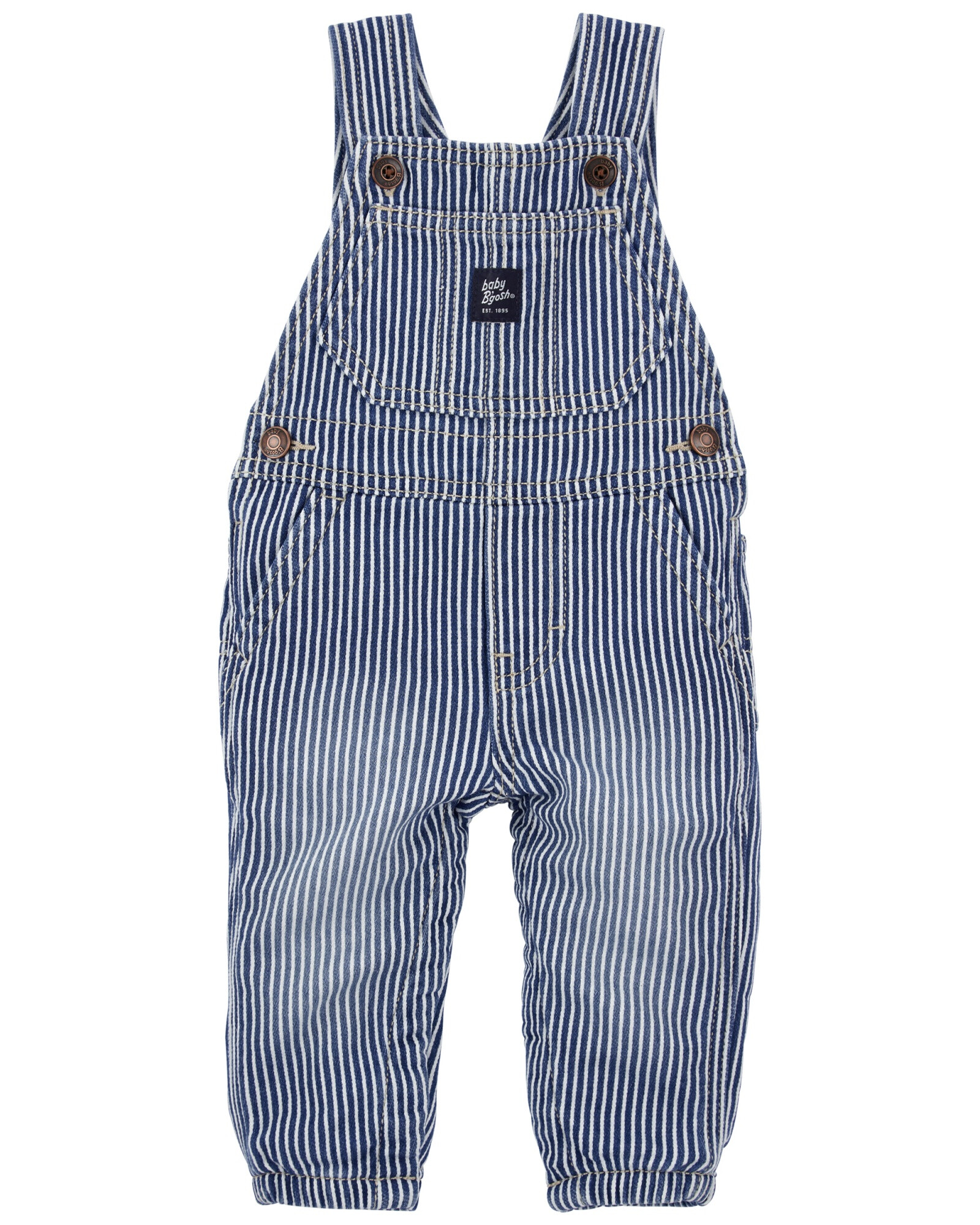 Enterito jean diseño a rayas hickory Sin color