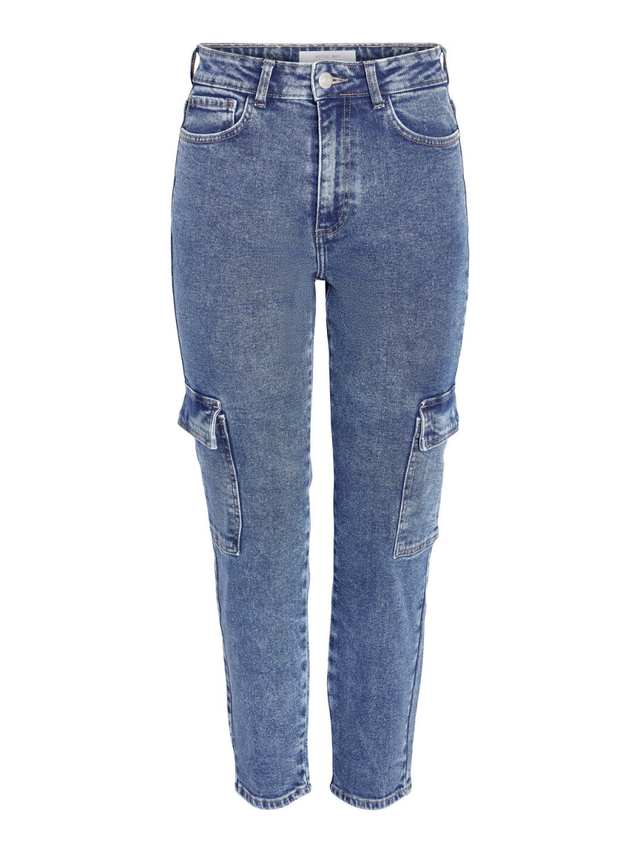 Jeans Moni Cargo - Medium Blue Denim 