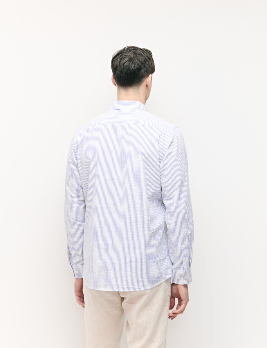 012733 CAMISA CLOQUE WILL Gris/blanco