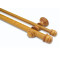 Barrote cortina doble de metal 1,5 m + 2 Soportes MARRON CLARO