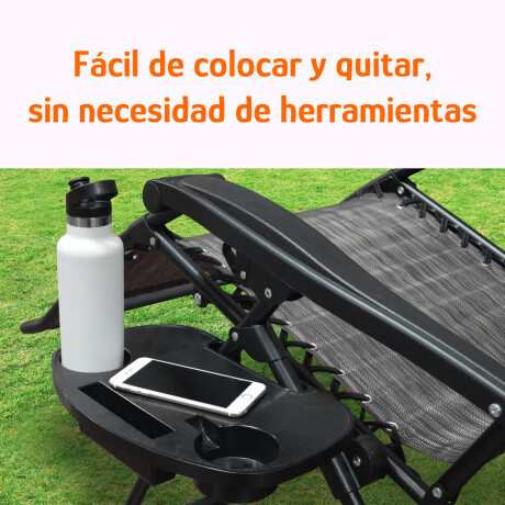 Set Silla 110 Kg 4Pos Alum + Mesa Bandeja Port Divisiones Verde