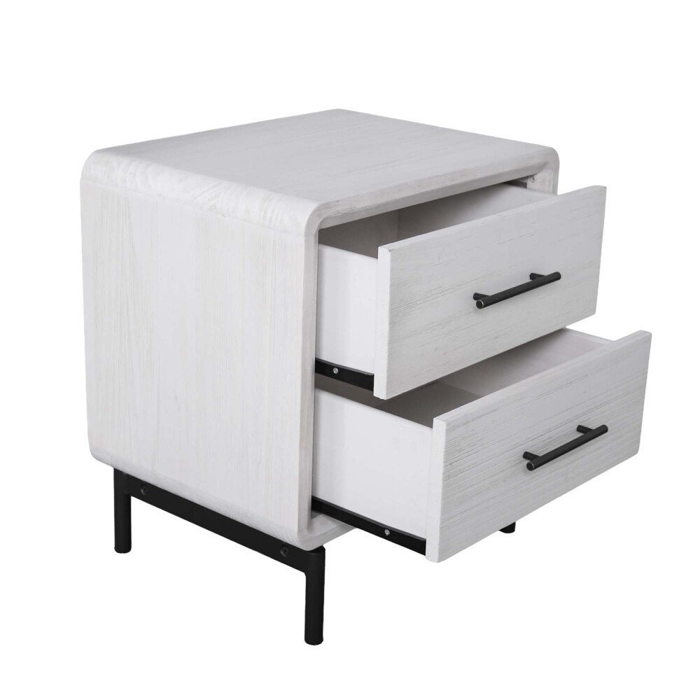 MESA DE LUZ 1 CUERPO MADERA BLANCO WESTBROOK