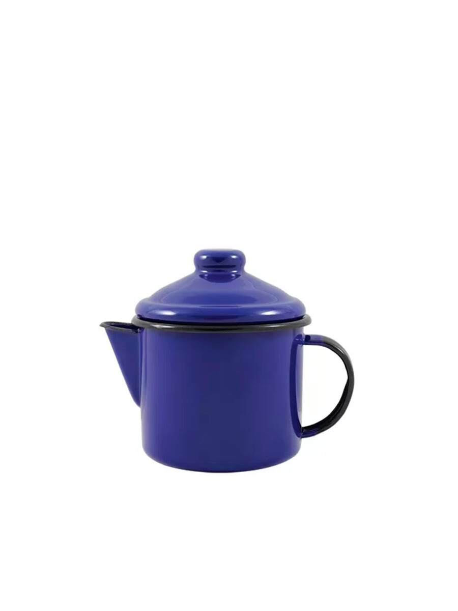 Jarrita Lechera con Tapa Enlozada - Azul 