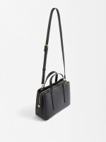 Bolso Tote Con Bandolera negro