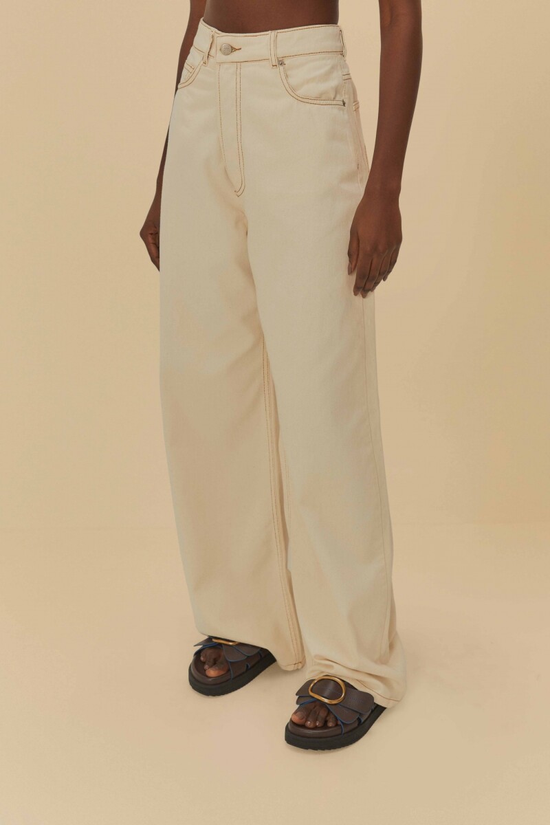 PANTALON RELAXED Blanco