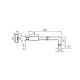 GRIFERIA BRAZO DE DUCHA 40 CM NEGRO MATE LINEA ESTANDAR NEGRO