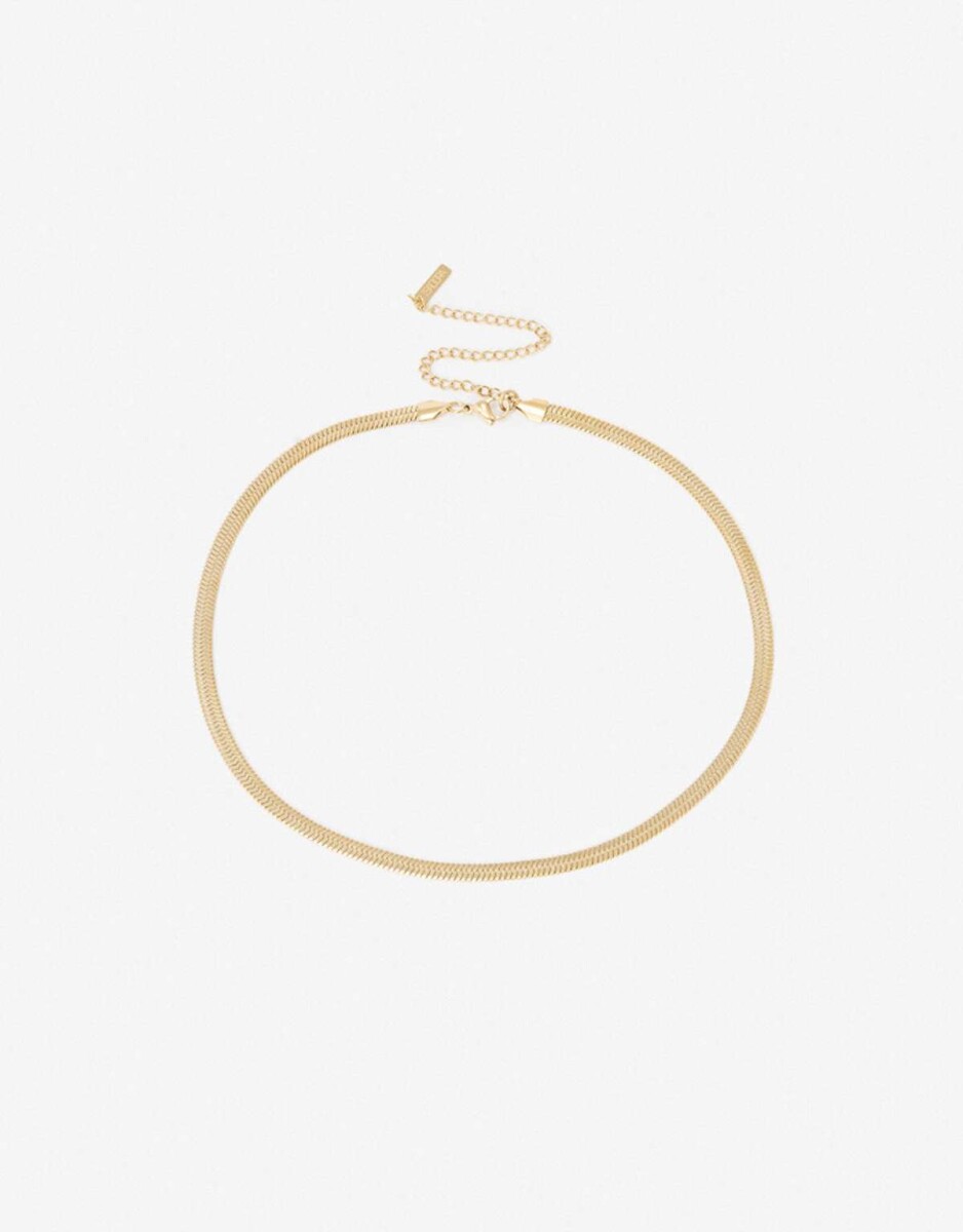 Collar Corto De Acero - Dorado 