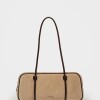 Cartera al hombro Horizon en cuero gamuza Vison