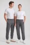 Pantalón dep clásico c/puños elásticos - UNISEX Gris melange oscuro