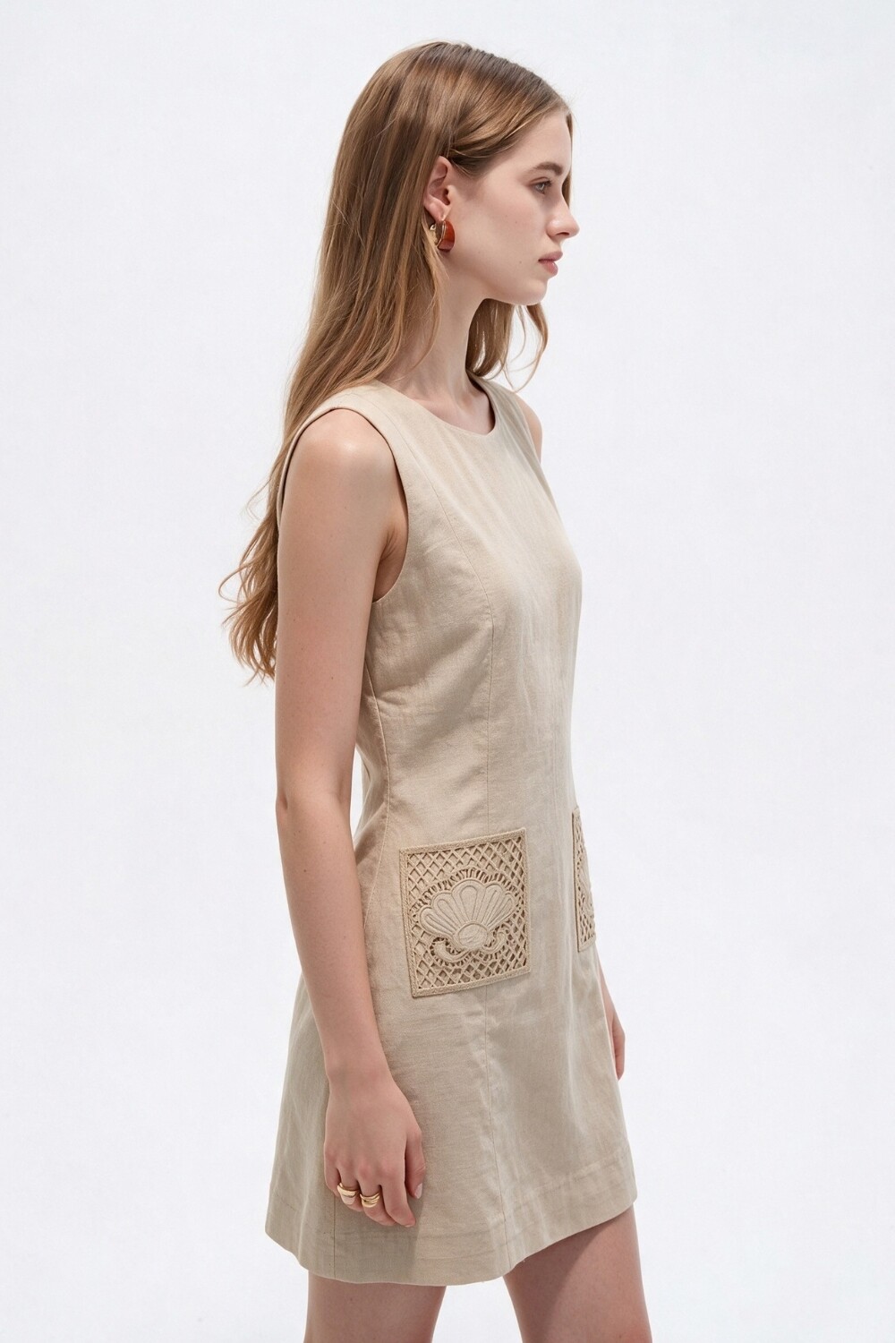 Vestido Noral Beige Claro