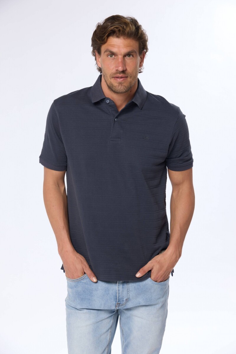 REMERA POLO LISA - Azul 