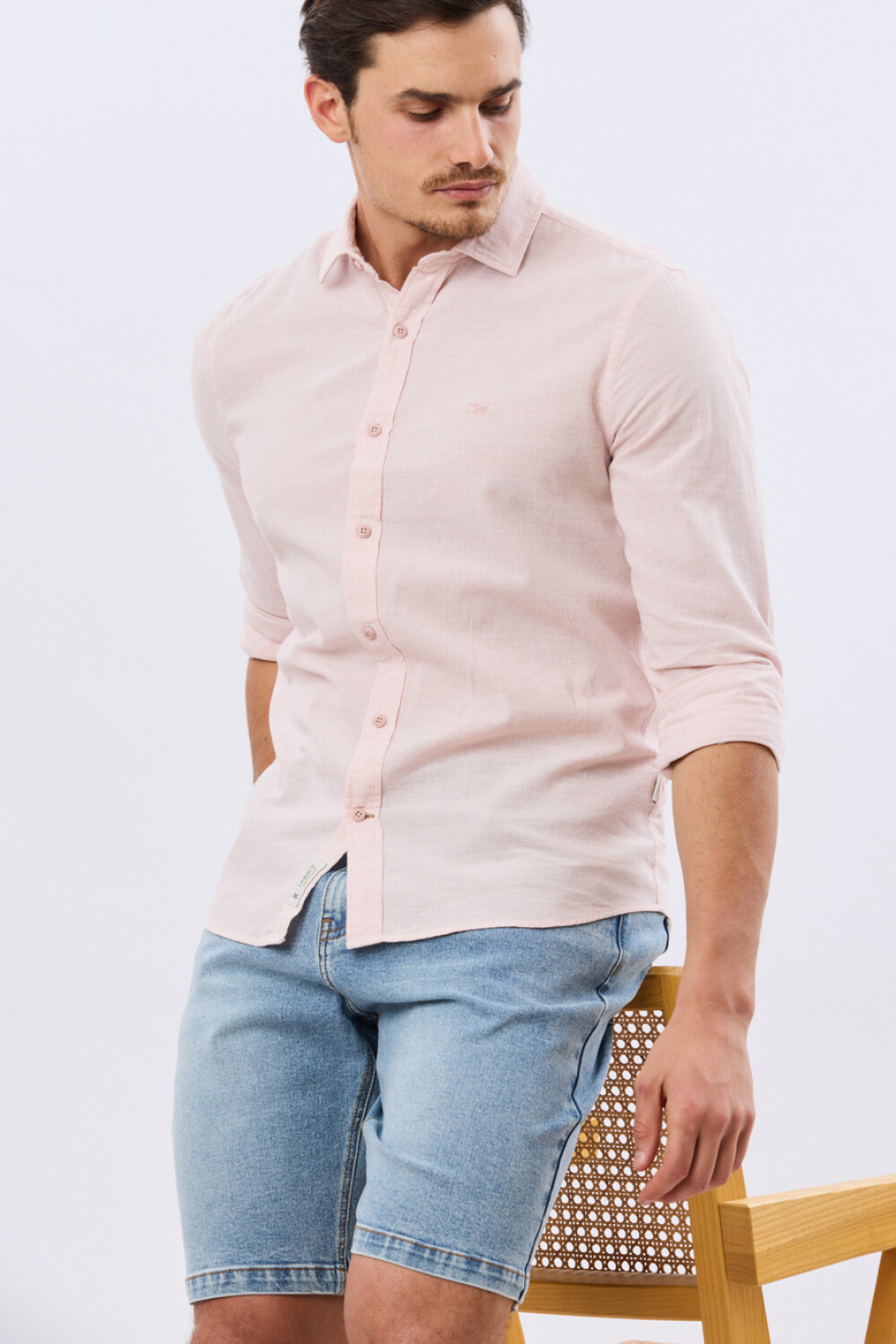 BERMUDA DE JEAN SLIM FIT Celeste