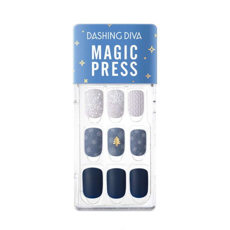 Uñas En Gel Listas (Press On) Snowing Night