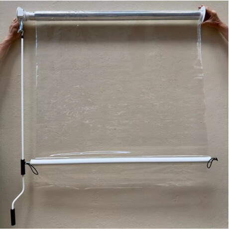 Cerramiento de enrollar de PVC transparente de 180 cm de ancho y hasta 2,60 cm de altura Cerramiento de enrollar de PVC transparente de 180 cm de ancho y hasta 2,60 cm de altura