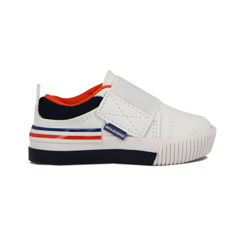 Molekinho Zapatilla Casual C/velkro Blanco-marino