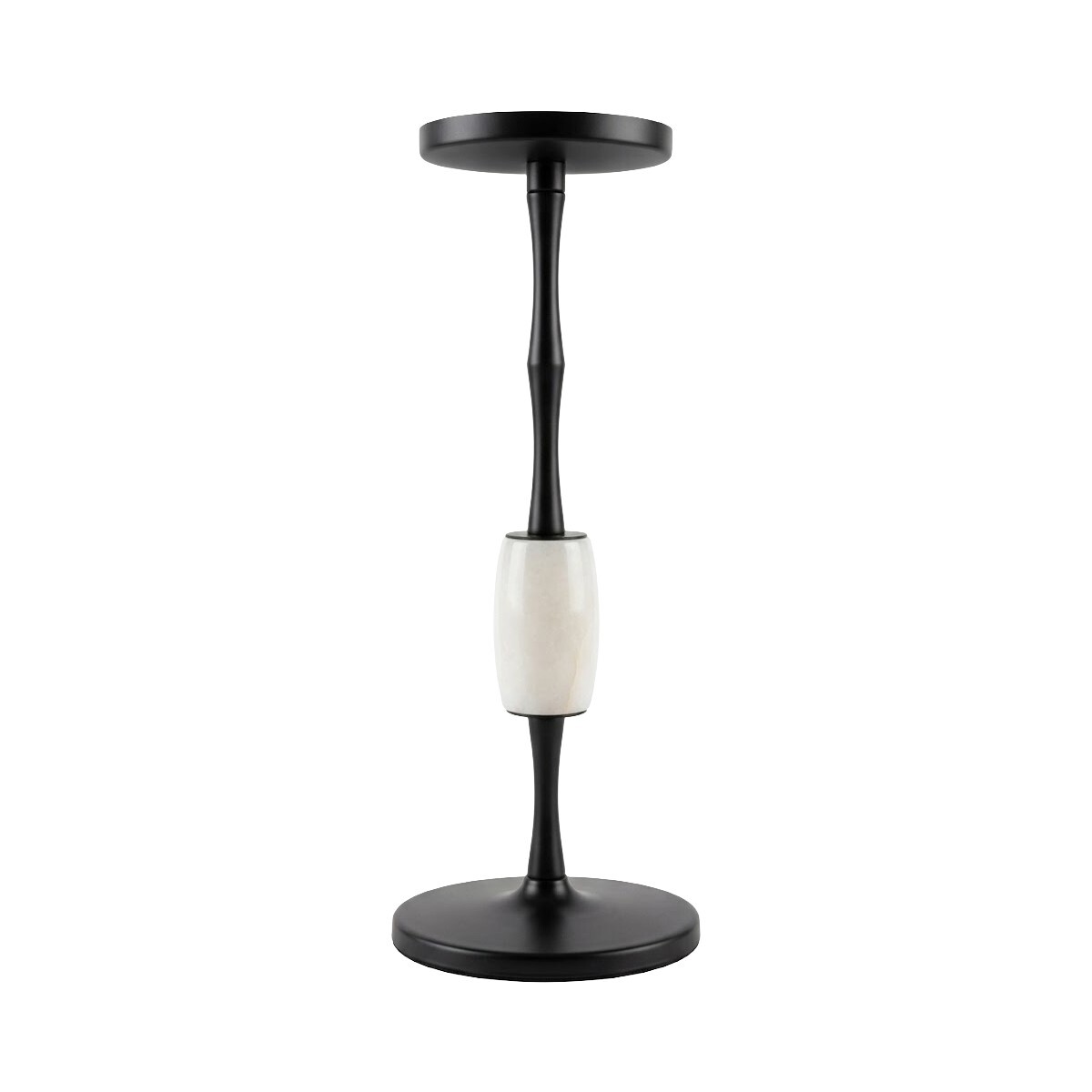 PORTA VELA METAL NEGRO C/DET GDE 