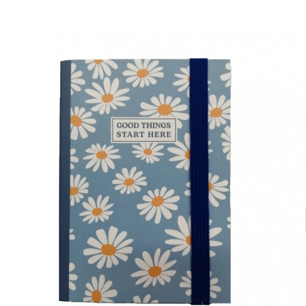 Cuaderno floral A6 azul