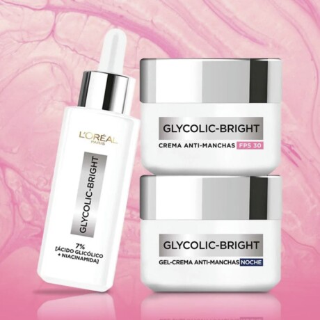 Pack L'oréal Glycolic Bright Crema Día + Crema Noche + Sérum Pack L'oréal Glycolic Bright Crema Día + Crema Noche + Sérum