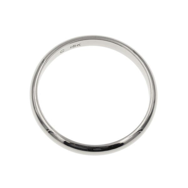 Par de alianzas oro blanco 18k y brillantes de 3mm y doble altura bombé Par de alianzas oro blanco 18k y brillantes de 3mm y doble altura bombé