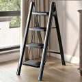 Escalera De 4 Escalones Antidezlisante Y Plegable Negro
