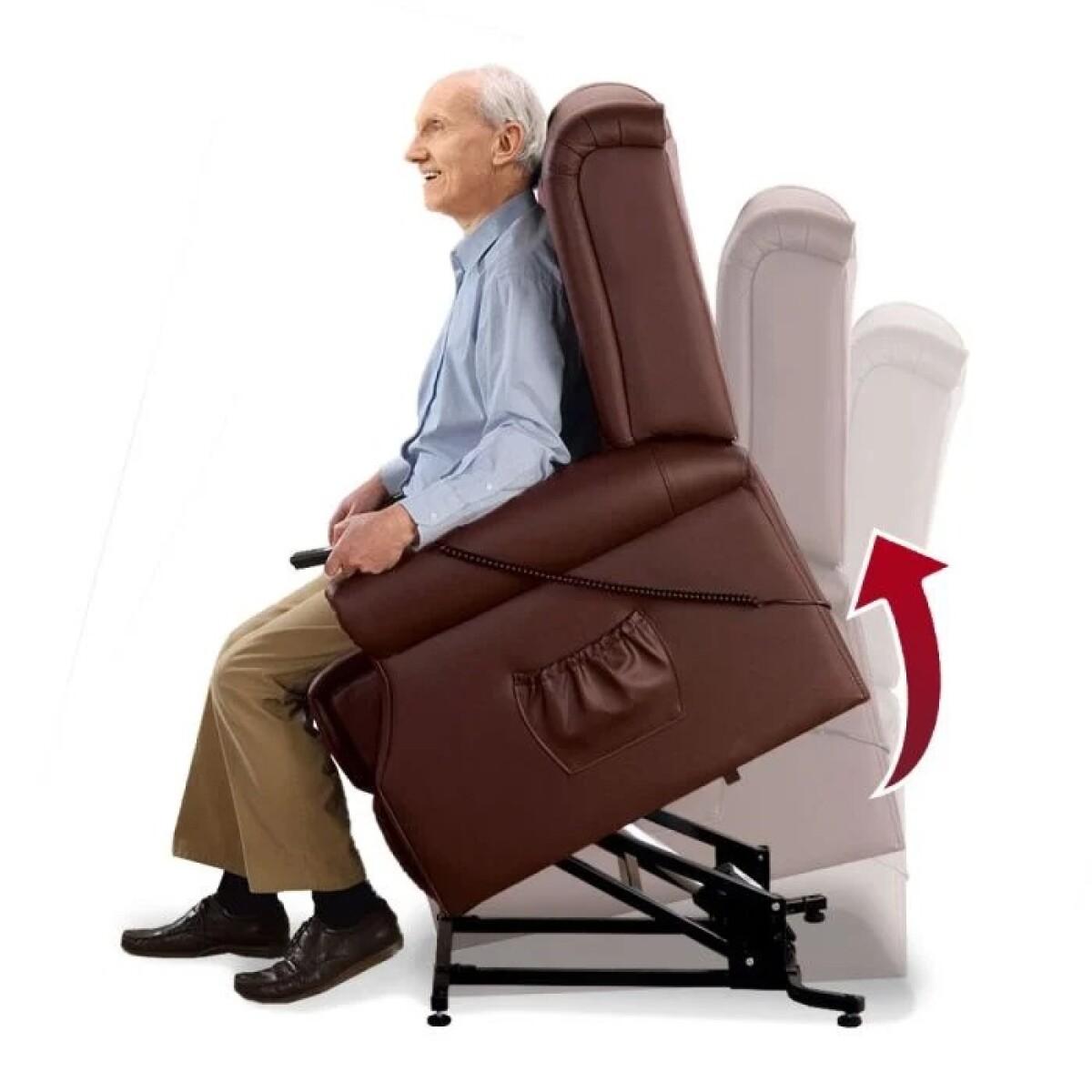 Sillón de cuero masajeador / elevador - Stand Up Seat 