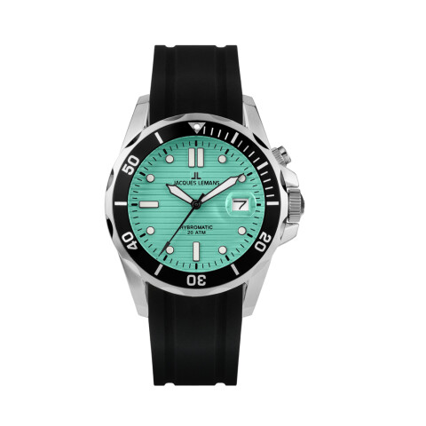 Reloj Jacques Lemans con Malla De Goma y Esfera Redonda Reloj Jacques Lemans con Malla De Goma y Esfera Redonda
