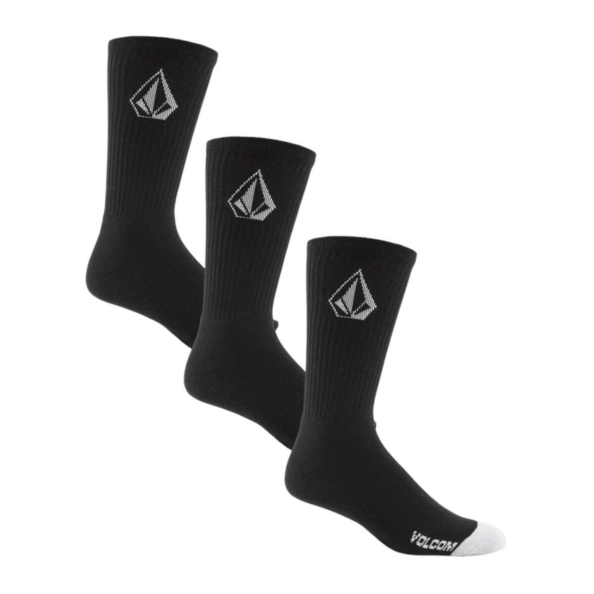 Medias Volcom ABG Full Stone Sock 3PK - Negro 