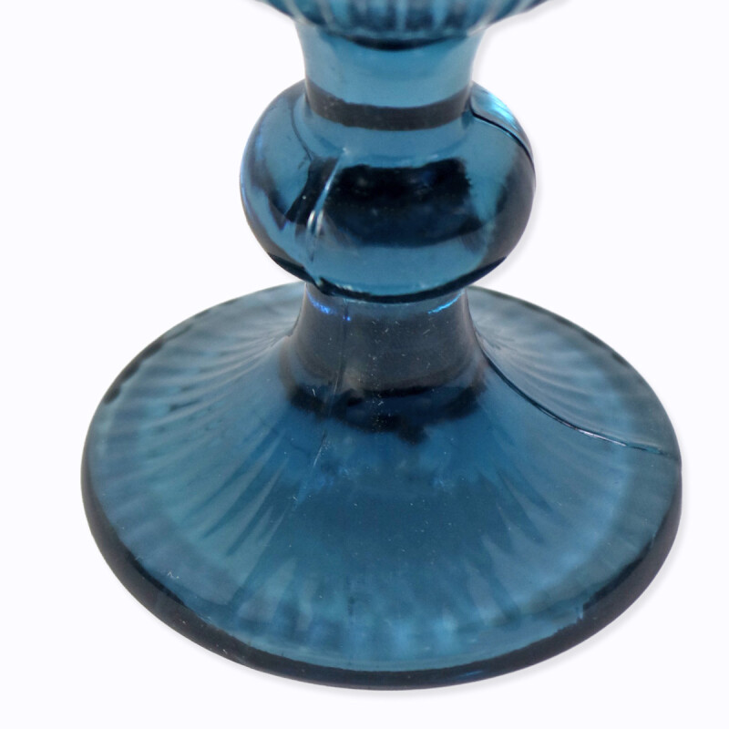 COPA DE VIDRIO AZUL 150ML Unica