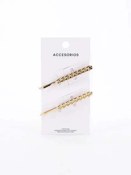 BROCHE PACK x 2 DORADO