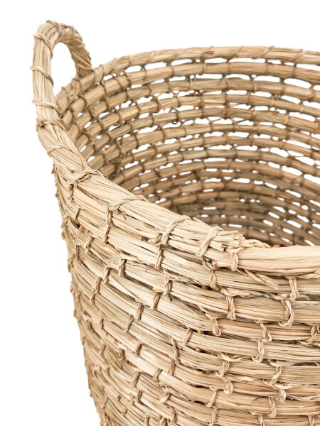 CANASTO REDONDO CON ASAS MARRON