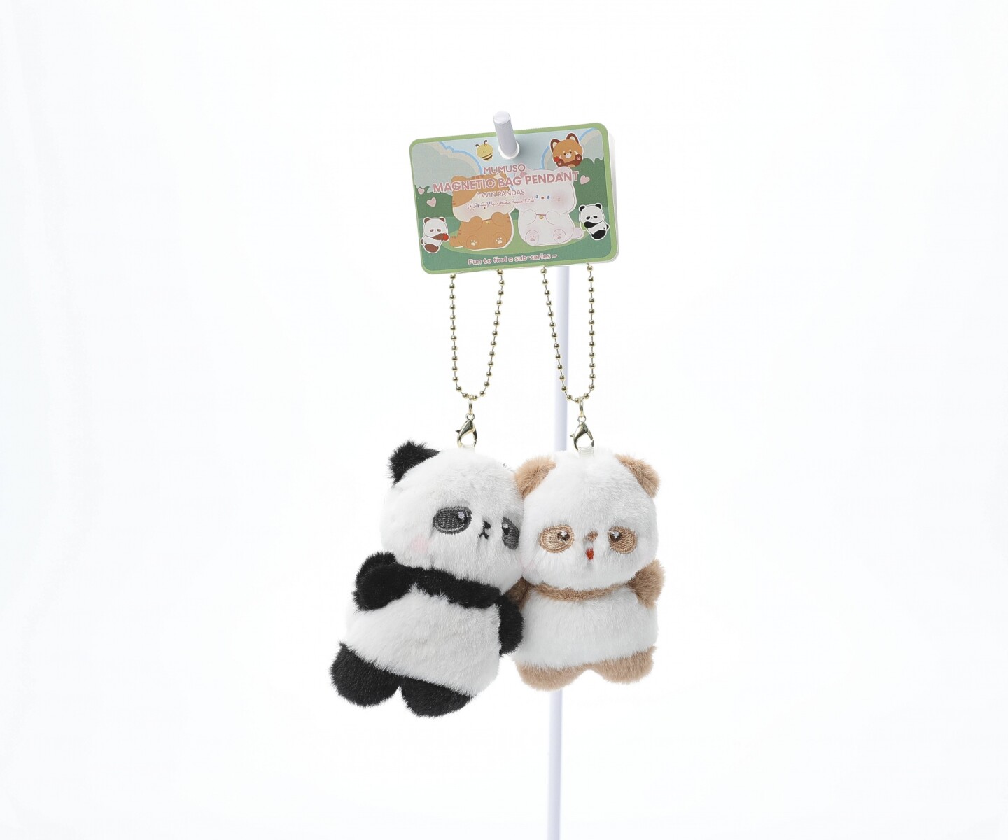 COLGANTE MAGNÉTICO PARA BOLSO (PANDAS GEMELOS) 