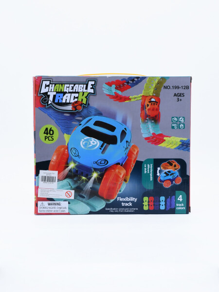 PISTA CON AUTO A BATERIA MULTICOLOR