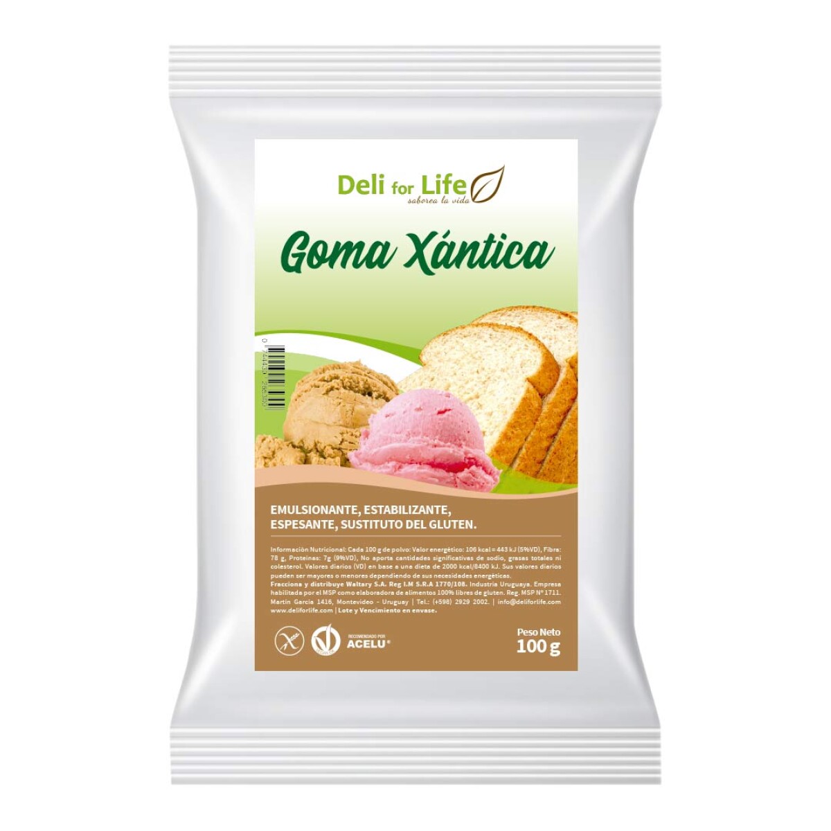 Goma Xantica Sin Gluten Deli FOR Life 100g - Goma Xantica 100g Deli For Lif 