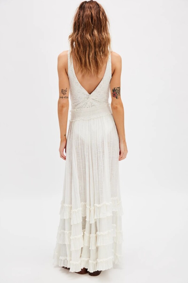 BRYNN MAXI SKIRT Blanco