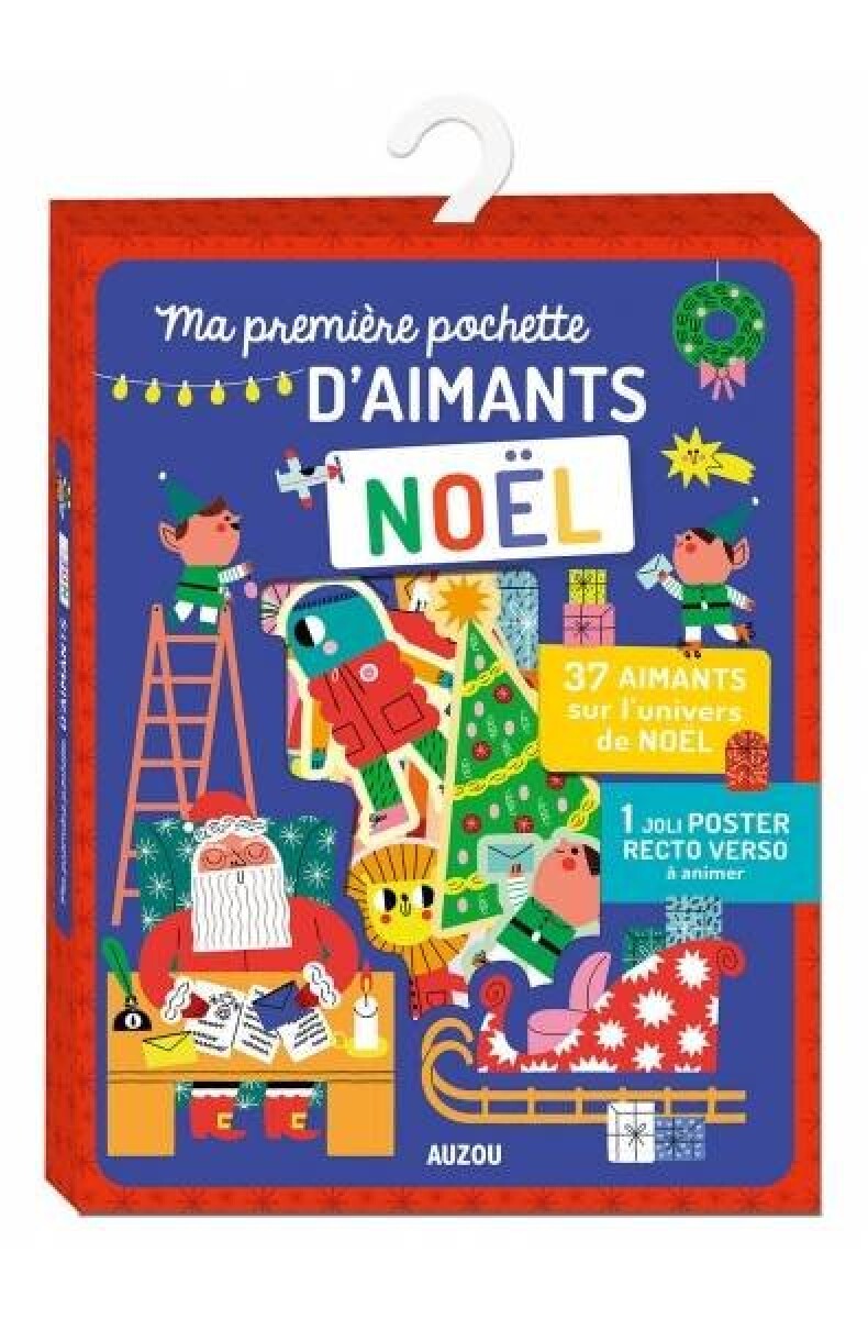 CAJA DE IMANES CON POSTER - PAPA NOEL 