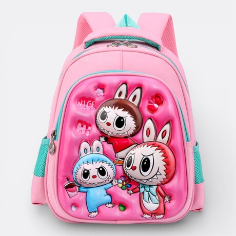 Mochila Capibara Labubu Preescolar 3d Relieve Labubu Juguetones