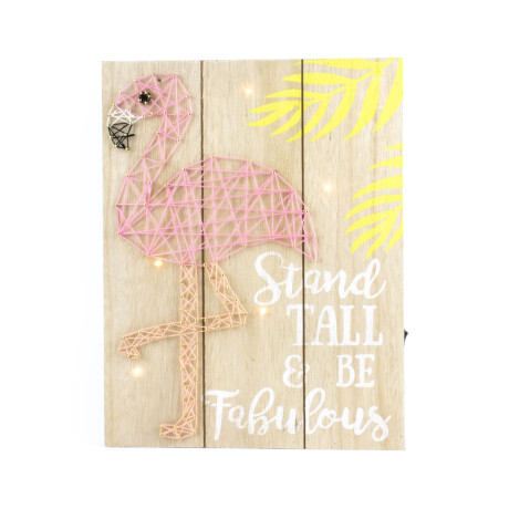 Cartel de madera con luz Flamenco Sc