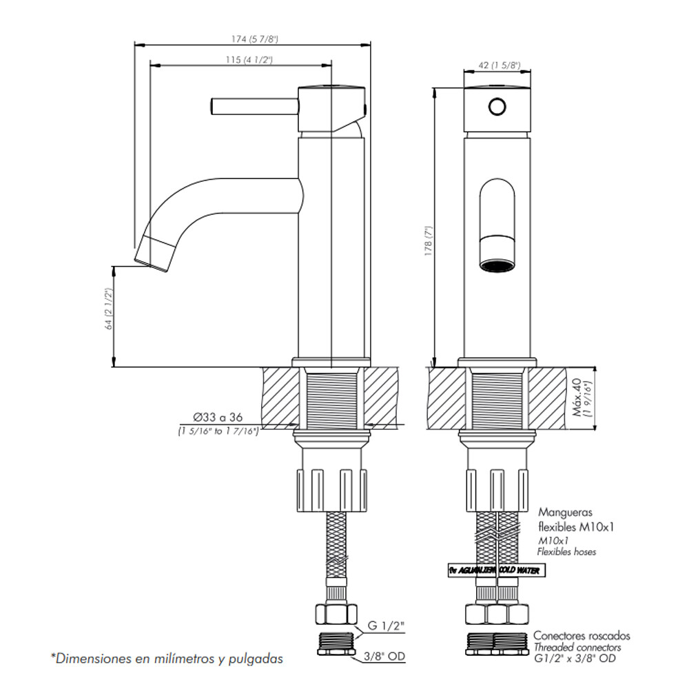 LAVATORIO BAJO MONOCOMANDO SIN VÁLVULA MODELO LILO NEW FV Lavatorio Bajo Monocomando Sin Válvula Modelo Lilo New Fv