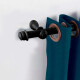 Barrote Cortina 3,50m 28mm + 2 soporte Negro NEGRO