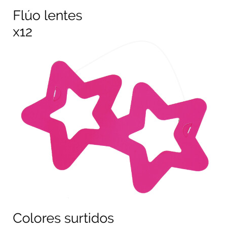 Lentes Fluo Forma Estrella Colores Surtidos 12 Unidades Lentes Fluo Forma Estrella Colores Surtidos 12 Unidades