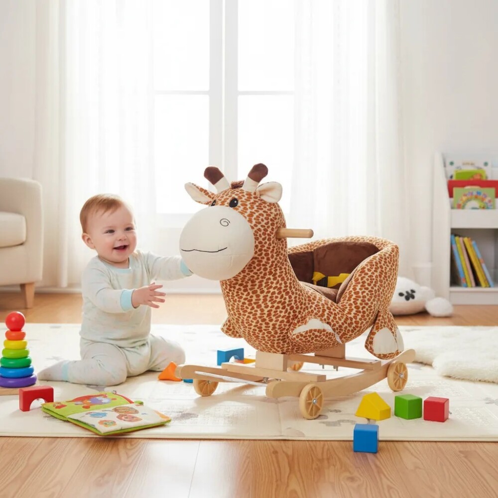 Balancin Mecedor buggy 2 en 1 animales jirafa