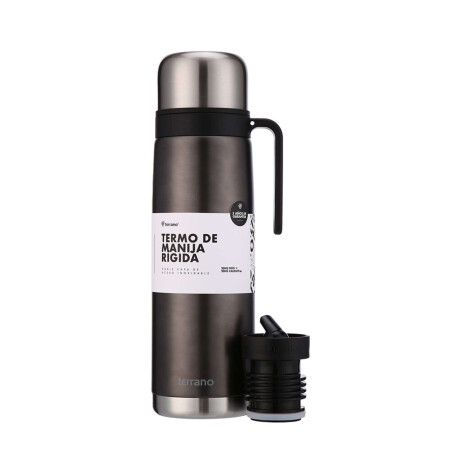 Termo 1Lt. Premium Manija Rigida Negro Metalizado