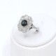Anillo Antiguo En Platino, Zafiro Y Brillantes Anillo Antiguo En Platino, Zafiro Y Brillantes