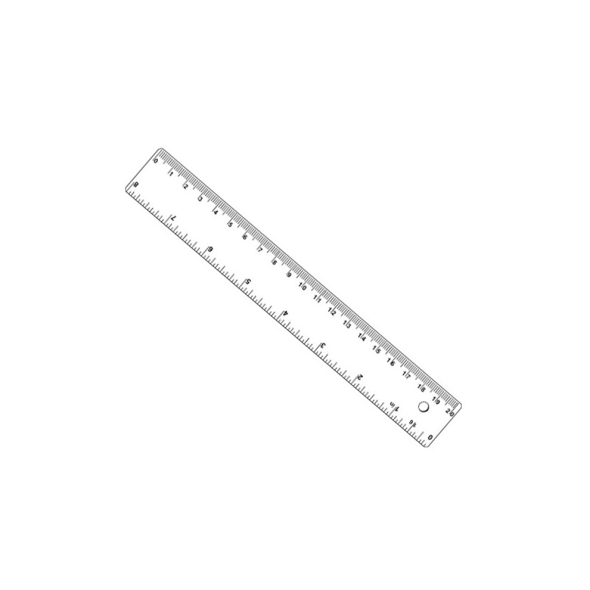 Regla transparente - 20 cm 