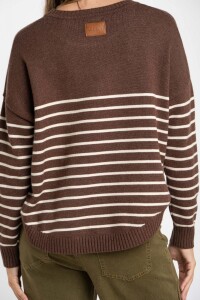 Sweater Rayado Marrón