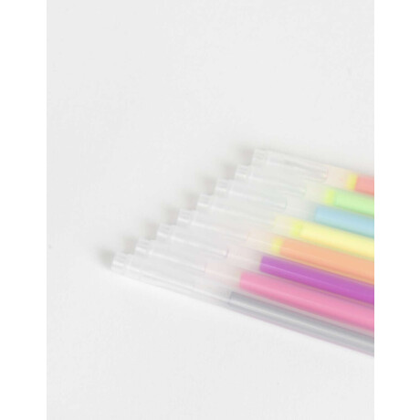 Set De Lapiceras Con Glitter Combinacion Multicolor