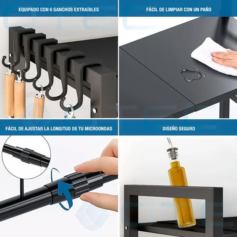 Estante Para Microondas Rack Soporte Organizador Extensible Estante Para Microondas Rack Soporte Organizador Extensible