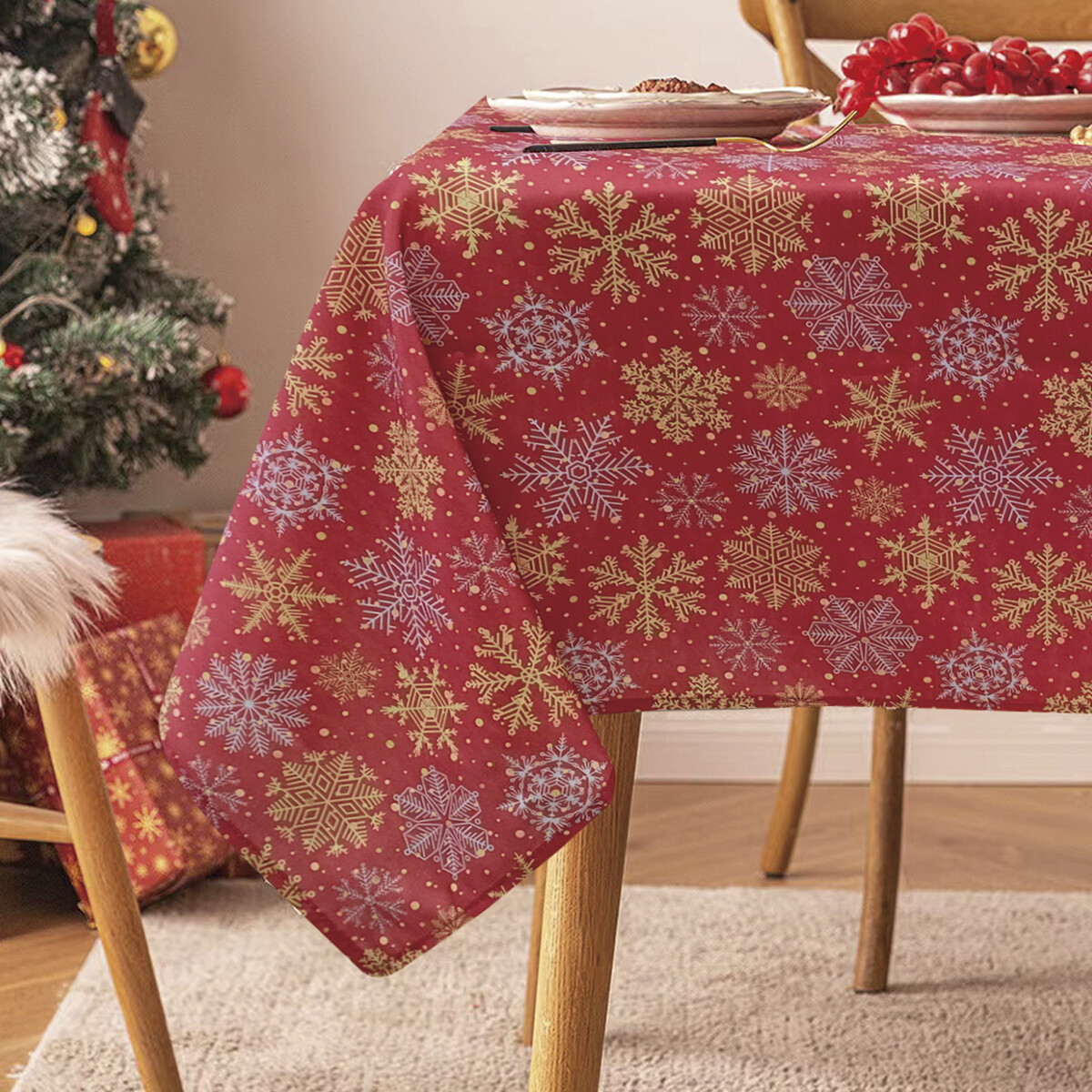 Mantel Waterproof Home Class 140 x 210 cm - Navidad 1009 