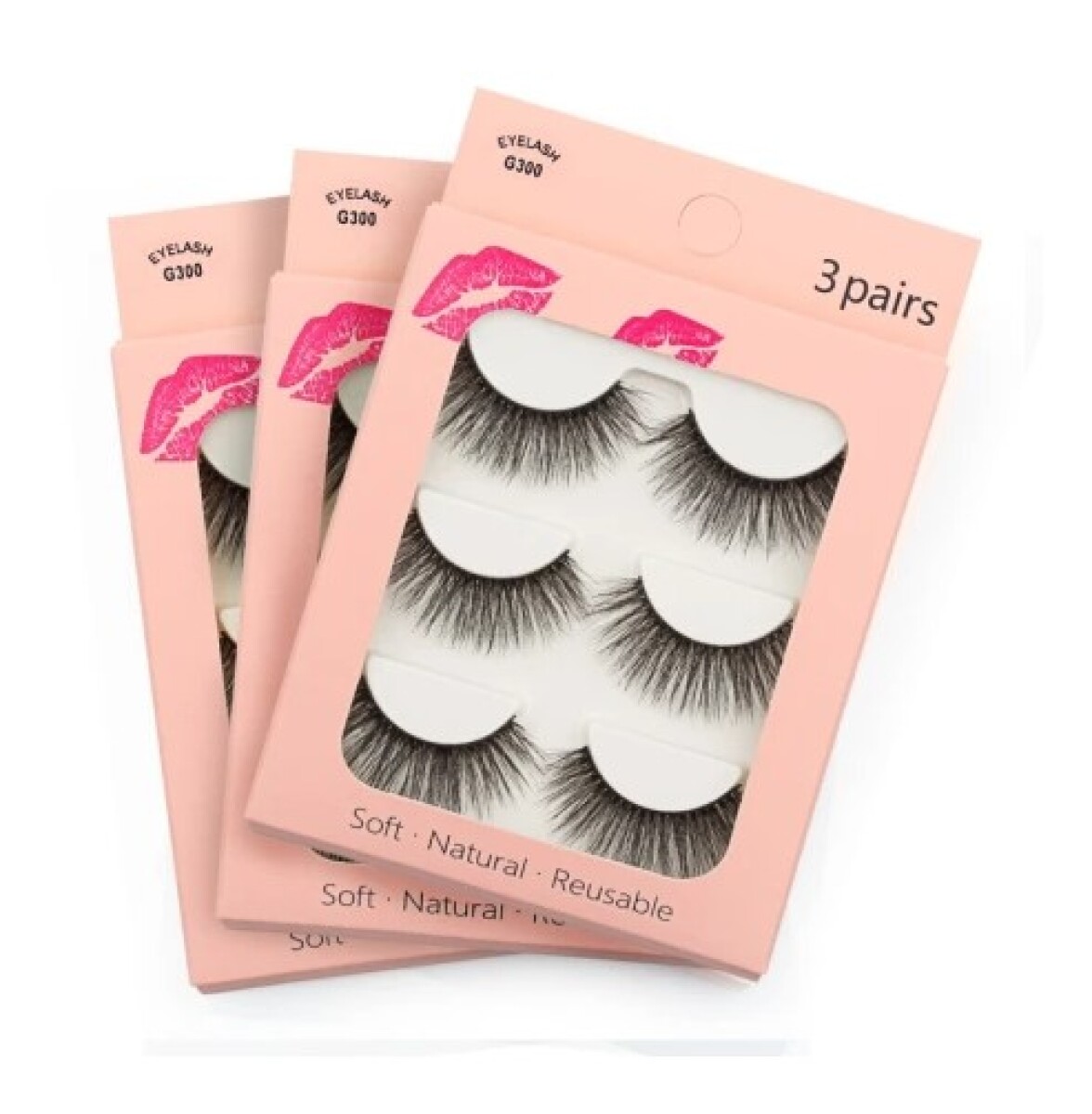 Set x3 par de pestañas postizas - Modelo 300 