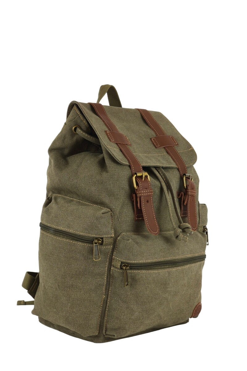 Mochila grande con bolsillos Verde